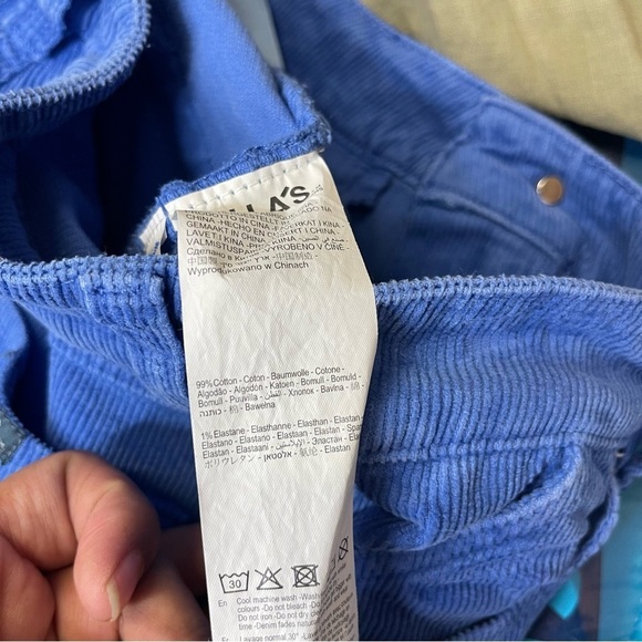 Rolla's Original High Rise Straight Corduroy Crop Pants In Blue Women's Size 27 - Picture 3 of 7